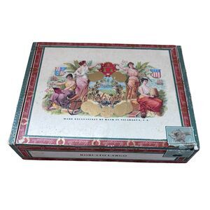 Mantequilla Cigar Box Robusto Largo Nicaragua Wood Tobacco Storage Vintage Decor